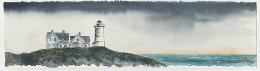 West, Ole, Das Wetter schlägt um, 20 x 75cm, Aquarell