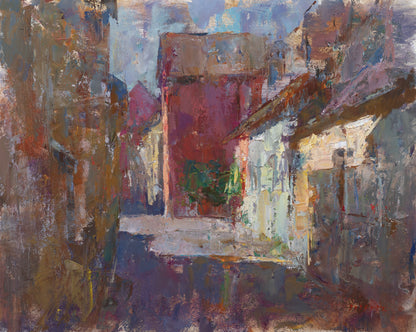 Wirtz, Björn, Das rote Haus, 40 x 50cm, Ölgemälde