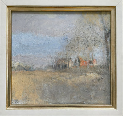 Feyen, Harald, Das rote Haus, 27 x 25,5cm, Ölgemälde