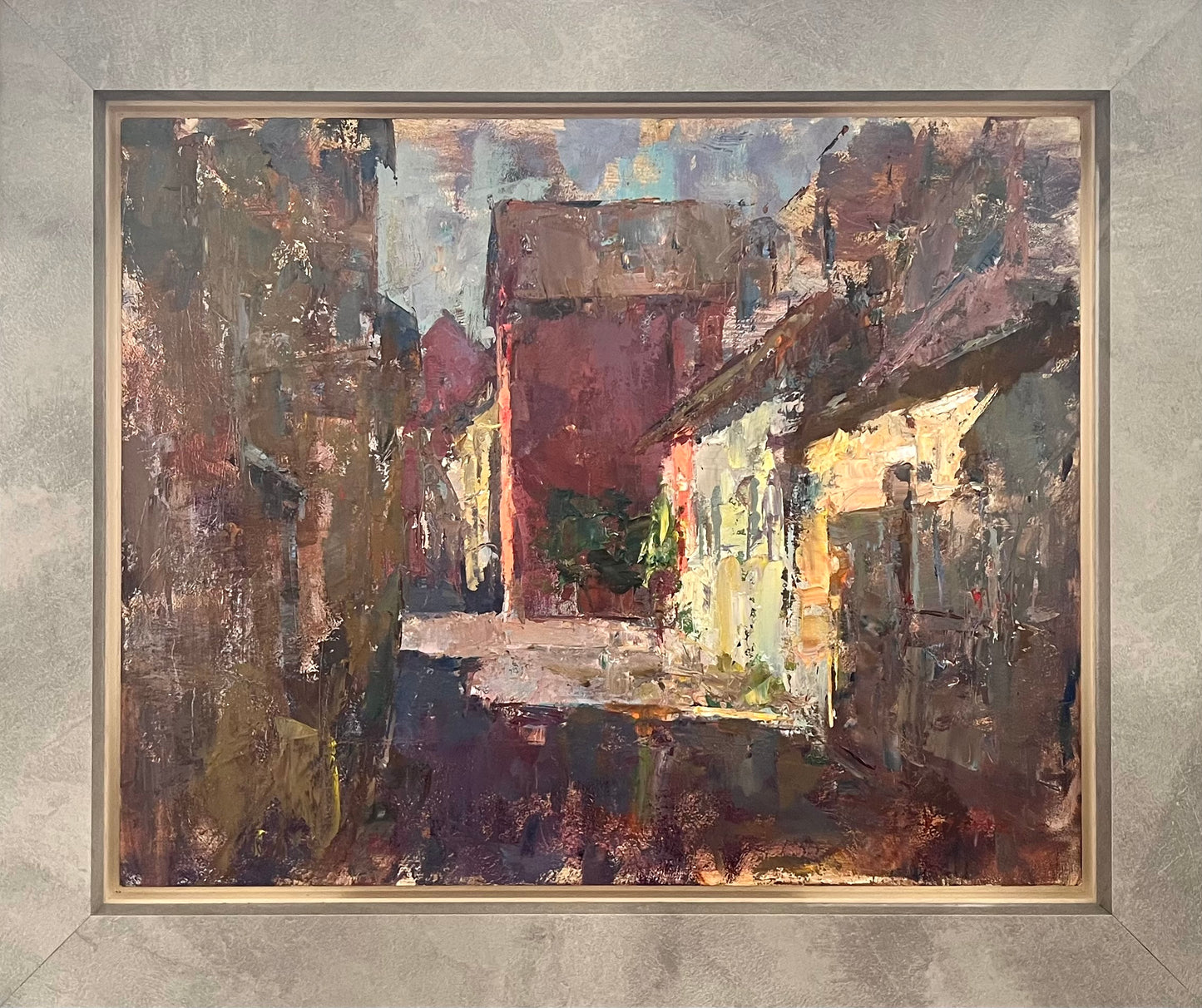 Wirtz, Björn, Das rote Haus, 40 x 50cm, Ölgemälde