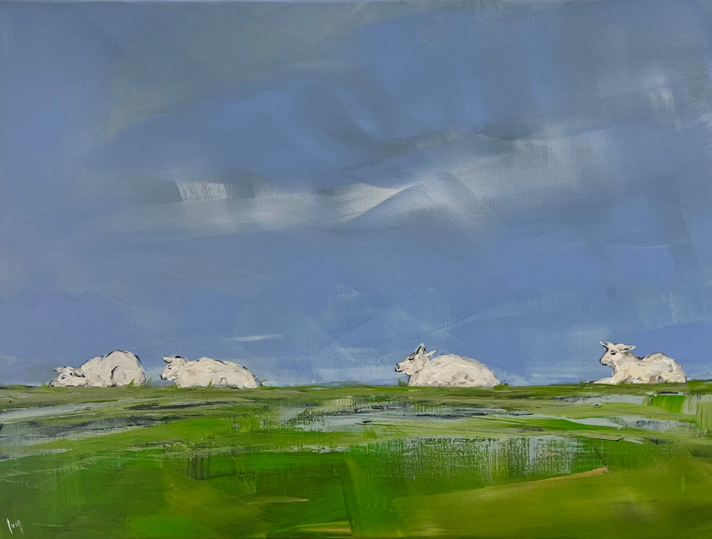Ramm, Ines, Deichschlaf, 60 x 80cm, Acryl