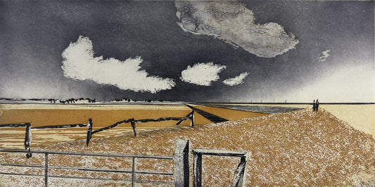 Werkmeister, Wolfgang, Deichwanderung I, 20 x 39,5cm, 3/3, Radierung, 1996