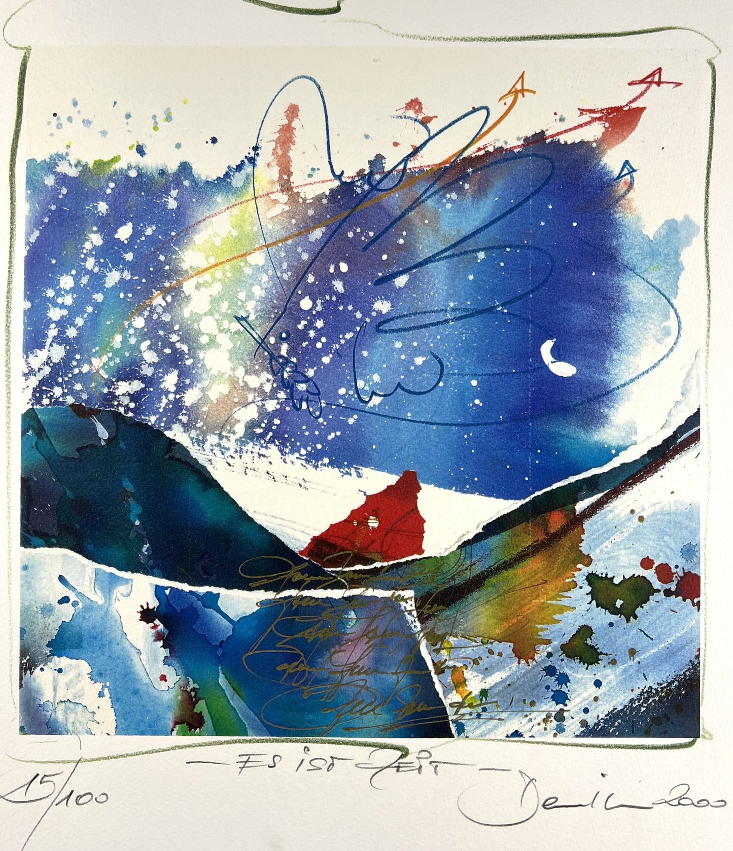 Dembinski, Edmond, Es ist Zeit 1, 50,2 x 49,8cm, 15/100, Lithografie