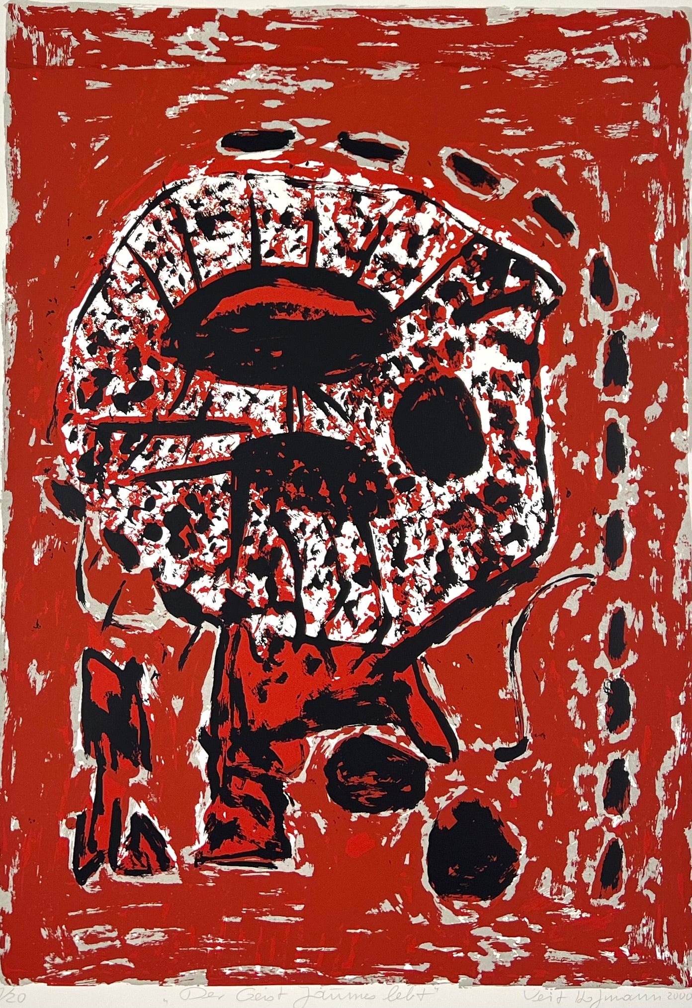 Hofmann, Veit, Der Geist Jaumes lebt, 54 x 38cm, 1/20, Siebdruck, 2000
