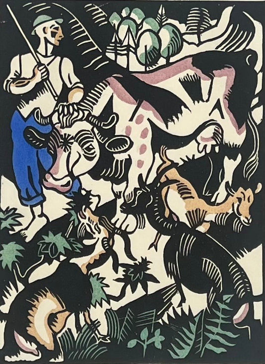 Seewald, Richard, Der Hirte, 23,7 x 17,7cm, Holzschnitt, 1918