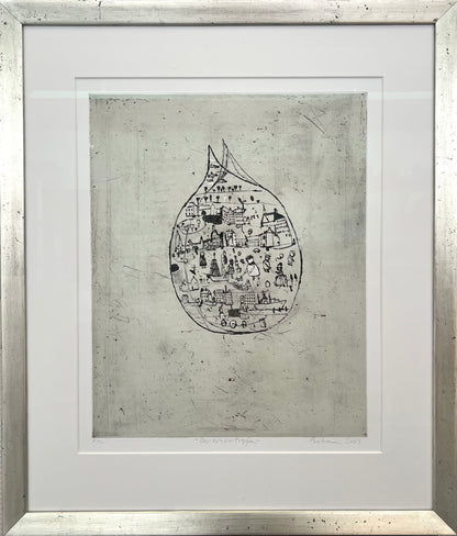 Behrendt, Falko, Der Wassertropfen, 49,5 x 40cm, e.a., Radierung
