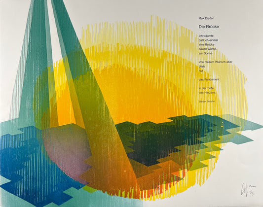 Hermanns, Gerhard, Die Brücke, 51 x 65cm, 2/5, Holzschnitt, 1999