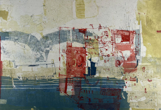 Behrendt, Falko, Die Brücke für i, 37,5 x 54,5cm, e.a., Radierung
