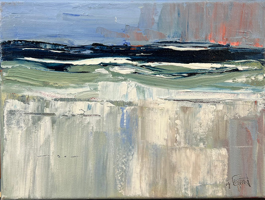 Tegtmeier, Claus, Die Flut kommt, 18 x 24cm, Öl auf Leinwand