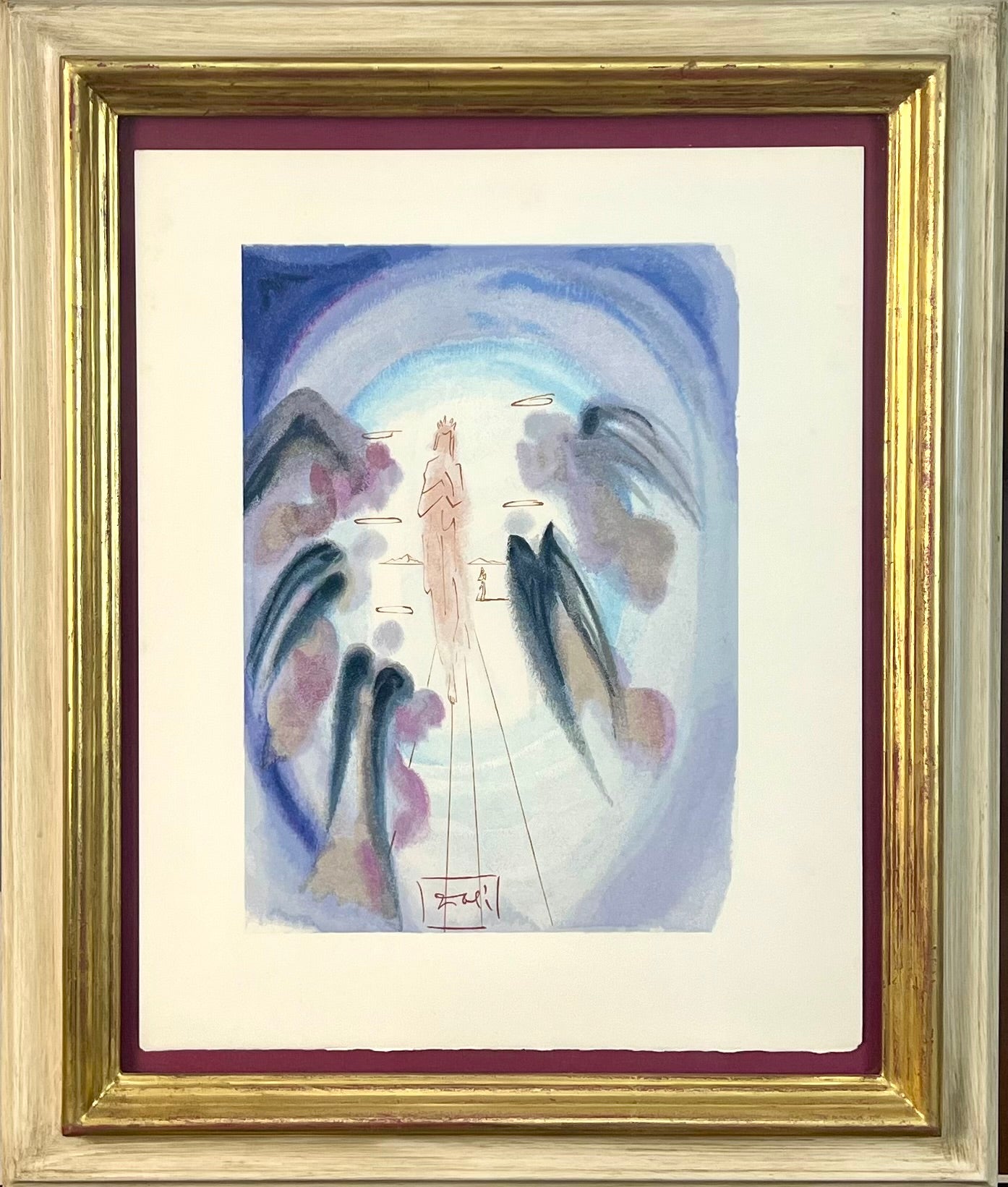 Dalí, Salvador, Die Freude der Glückseligen, 24,5 x 18cm, Holzschnitt, 1962