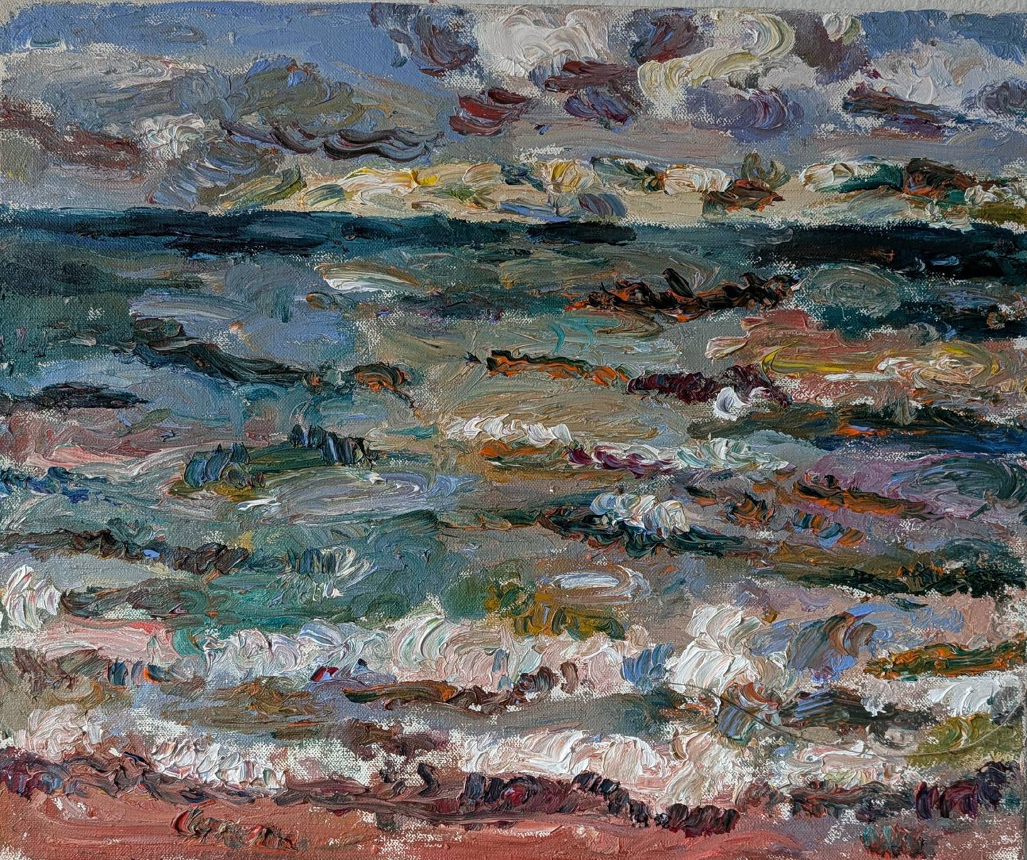 Lipp, Meike, Nordsee am Ellenbogen, 45 x 55cm, Ölgemälde, 2026