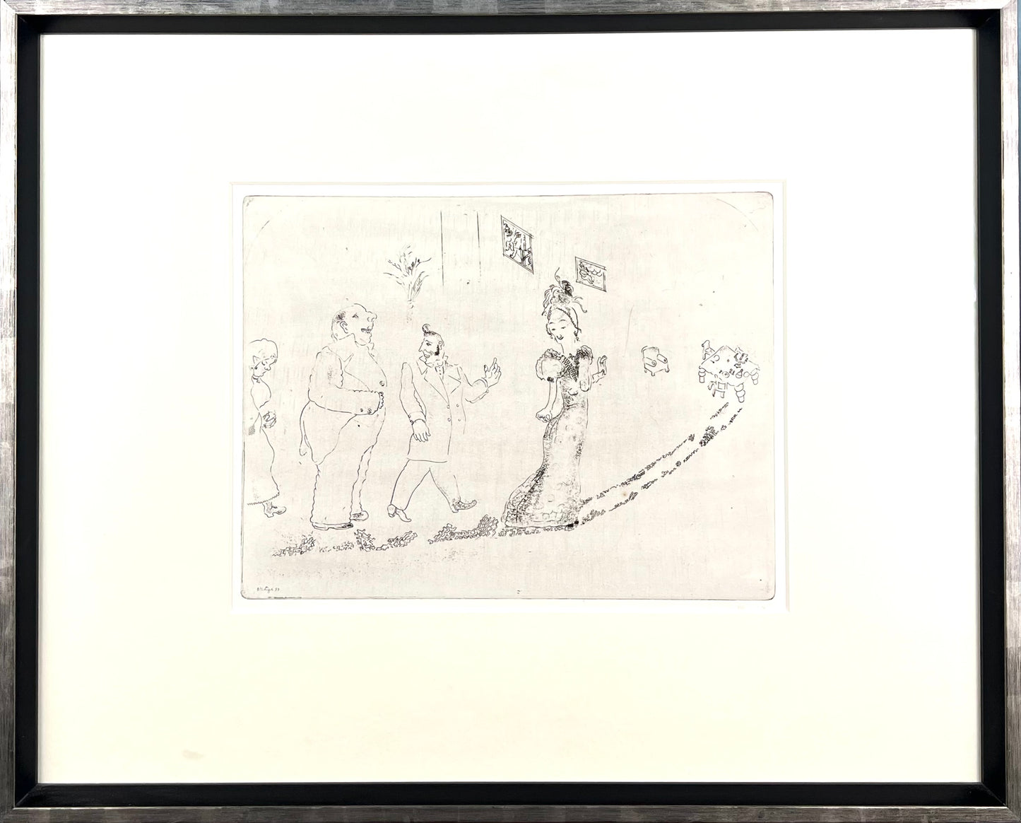 Chagall, Marc, Die Prozession, 21,5 x 28cm, Radierung, 1948