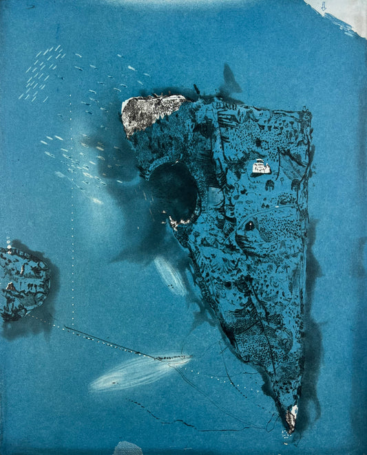 Behrendt, Falko, Die Schatzinsel, 49,5 x 39,5cm, e.a., Radierung