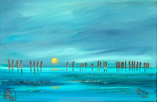 West, Ole, Die Zeit steht, 20 x 30cm, Ölgemälde, 2026