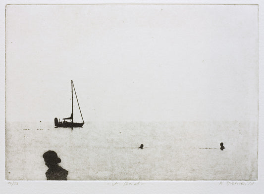 Dietrich, Nadine, Am Strand, Photopolymer Etching 14/50, 16,5 x 23,5 cm