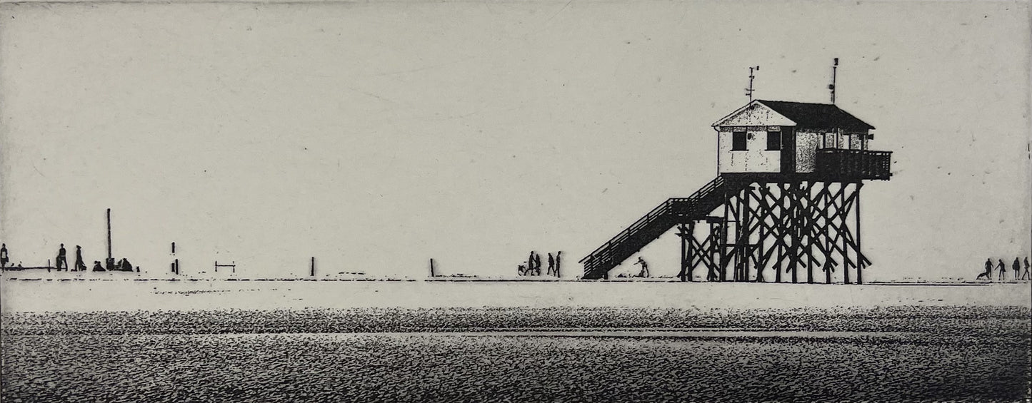 Dietrich, Nadine, St. Peter-Ording groß, 16,3 x 40,7cm, 4/50, Photopolymer Etching