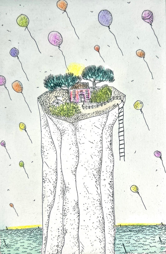 Dolezalek, Beatrice, Insellage, 1983, 9,7 x 14,6cm, Col. Radierung