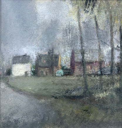 Feyen, Harald, Dorf, 24 x 23cm, Ölgemälde