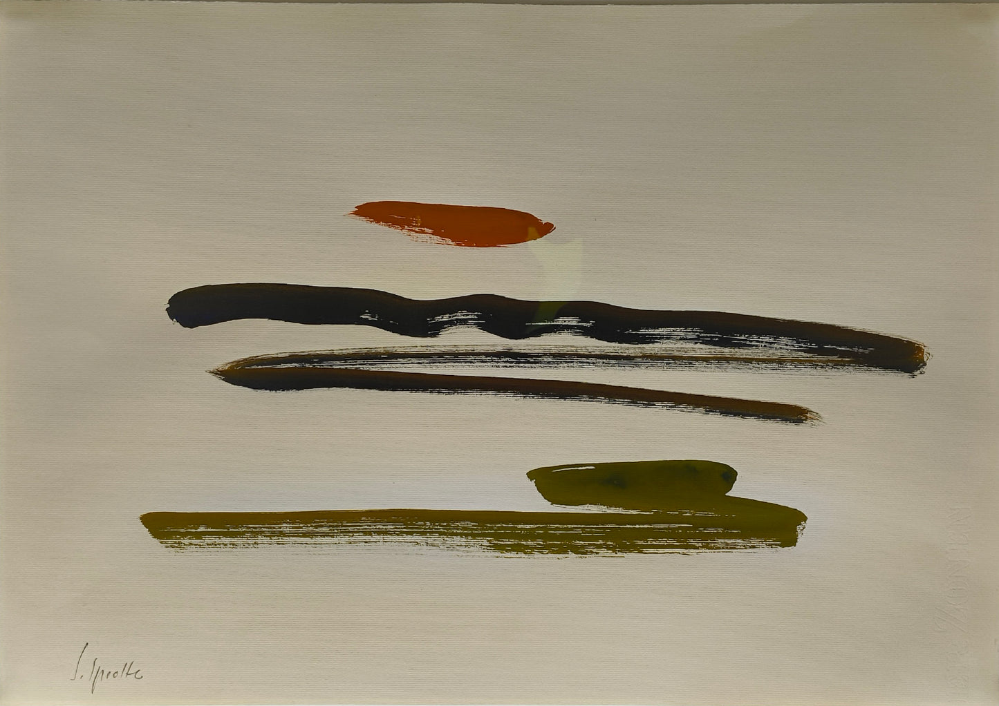 Sprotte, Siegward, Dreiklang II, 1965, Gouache auf Bütten, 41 x 58,2 cm