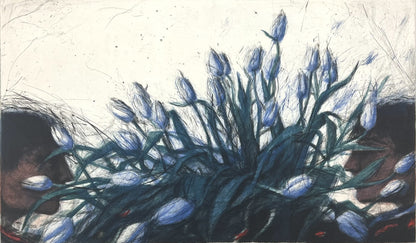 Wever, Peter, Durch die Blumen, 37,7 x 63,7cm, e.a., Radierung