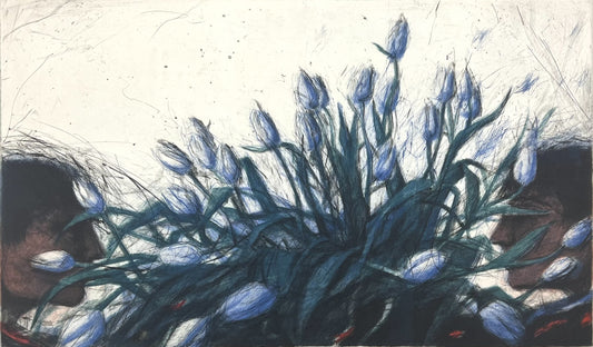 Wever, Peter, Durch die Blumen, 37,7 x 63,7cm, e.a., Radierung