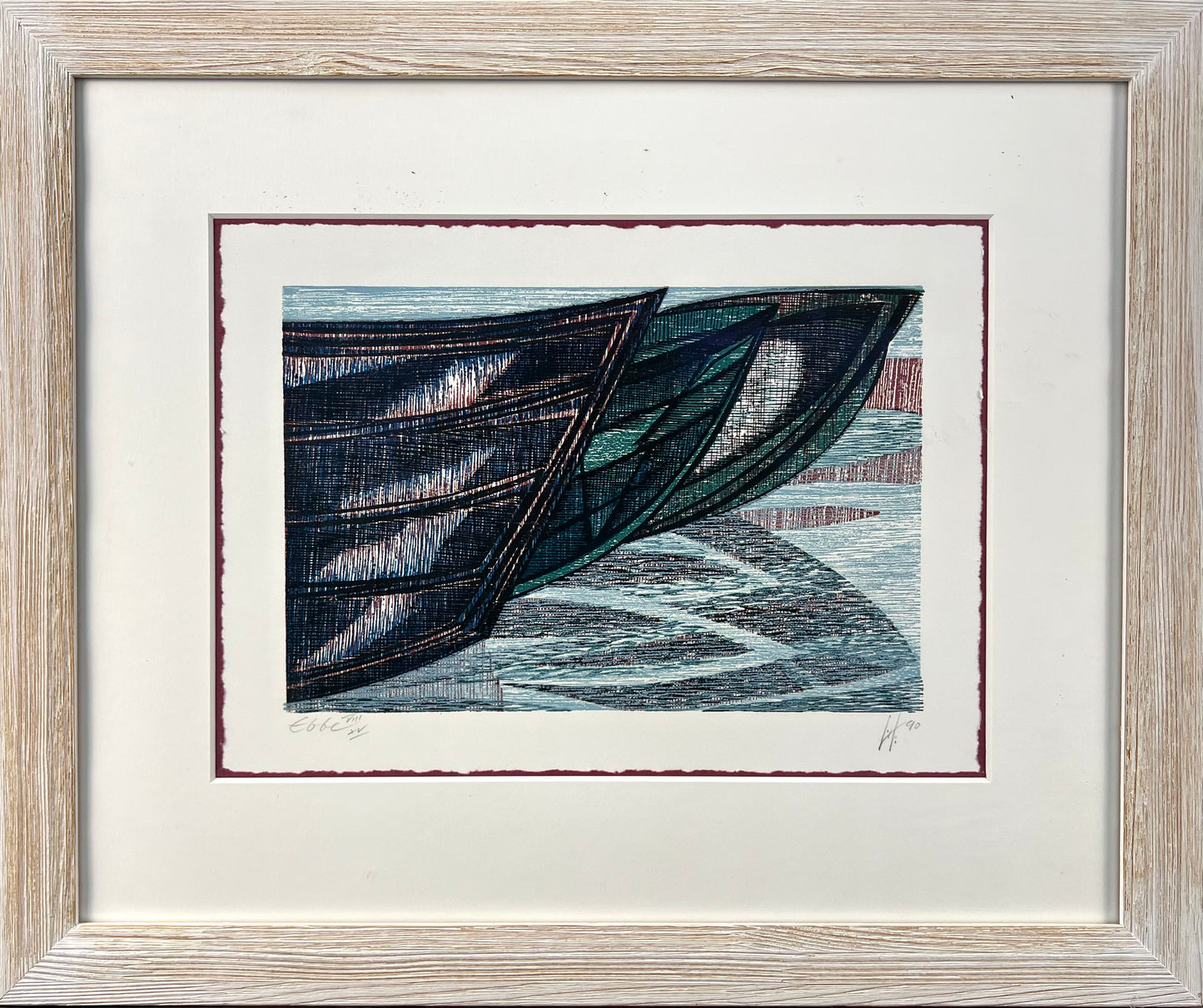 Hermanns, Gerhard, Ebbe, 16,2 x 24cm, 8/15, Holzschnitt, 1990