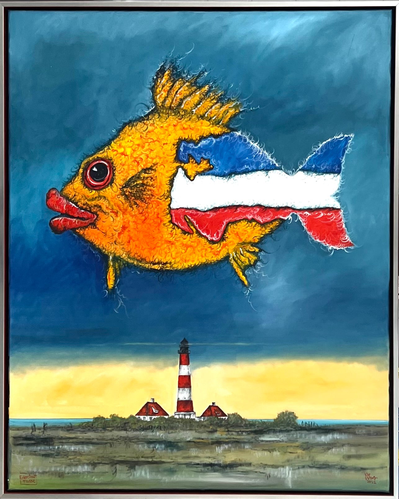 West, Ole, Eiderstedt-Flosse, 80 x 100cm, Öl auf Leinwand