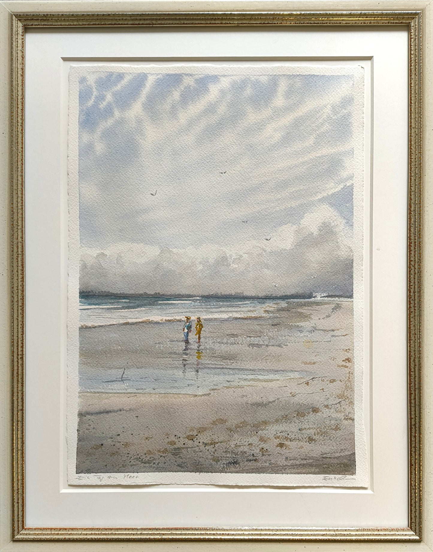 Entrich, Stephanie, Ein Tag am Meer, 38 x 28cm, Aquarell