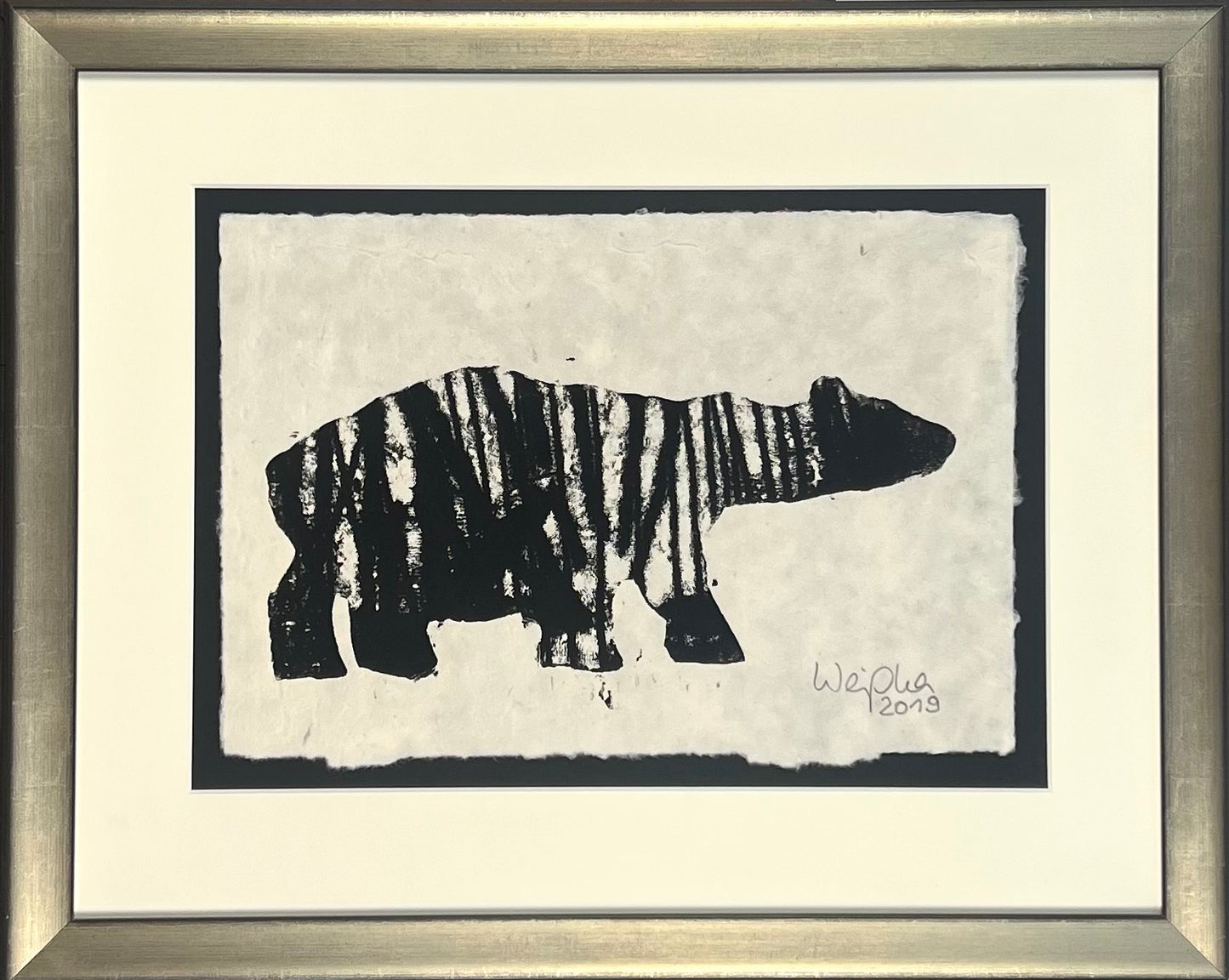 Weiss, Karina, Eisbär ll, 27 x 40cm, Holzschnitt