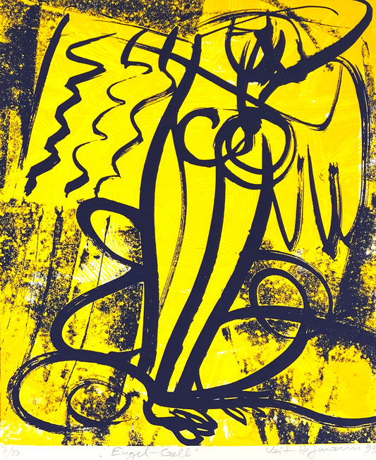 Hofmann, Veit, Engel gelb, 35 x 30cm, 7/30, Siebdruck, 1999
