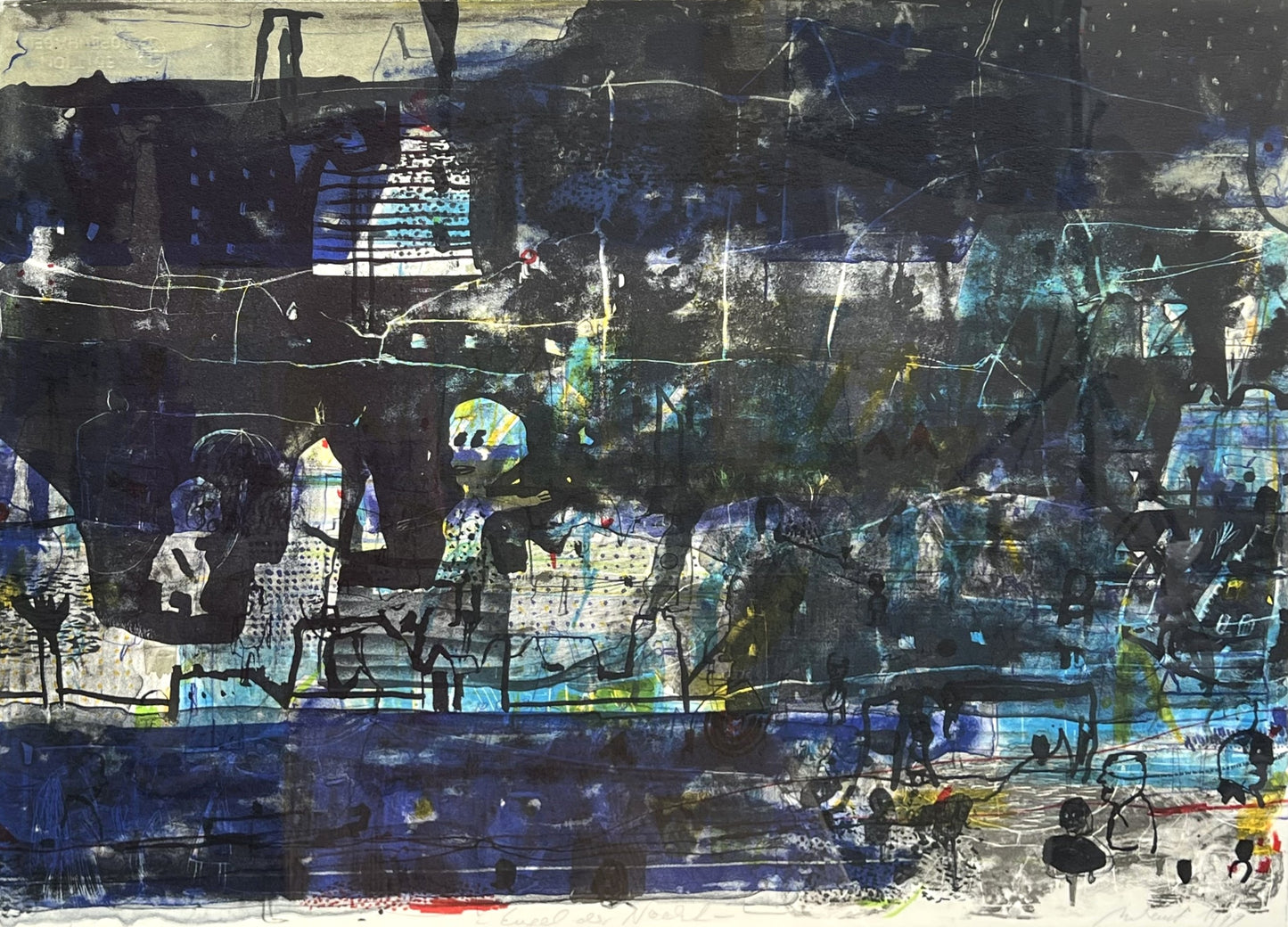 Behrendt, Falko, Engel der Nacht, 56,5 x 76cm, Lithografie