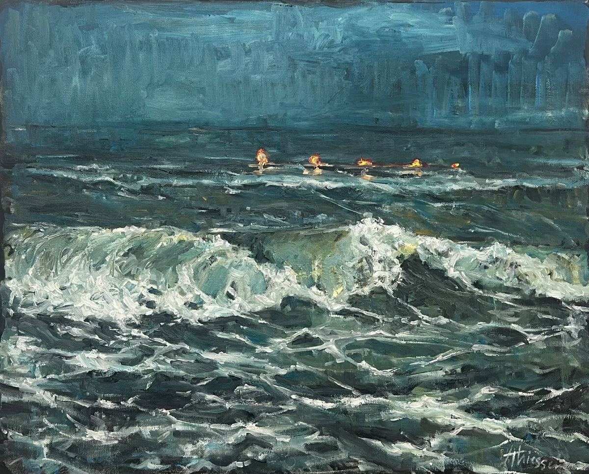 Thiessen, Vivien, Entferntes Leuchten, 40 x 50cm, Mischtechnik