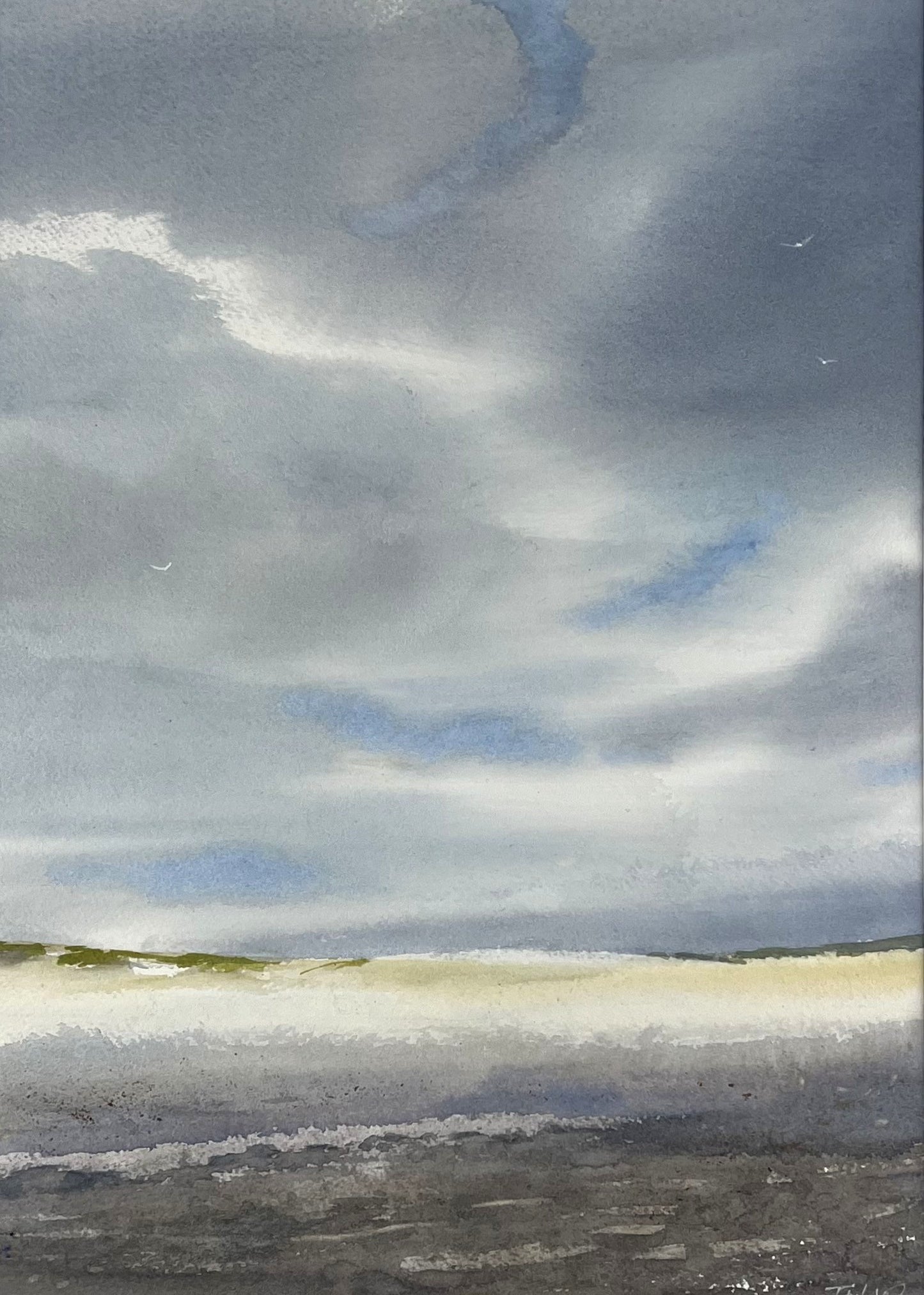 Entrich, Stephanie, Badestelle Schobüll, 36 x 26cm, Aquarell