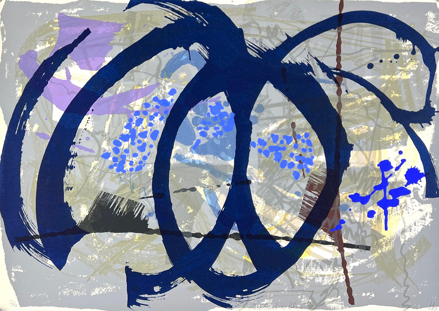 Hofmann, Veit, Es blüht so blau, 43 x 61cm, 7/20, Siebdruck, 1993