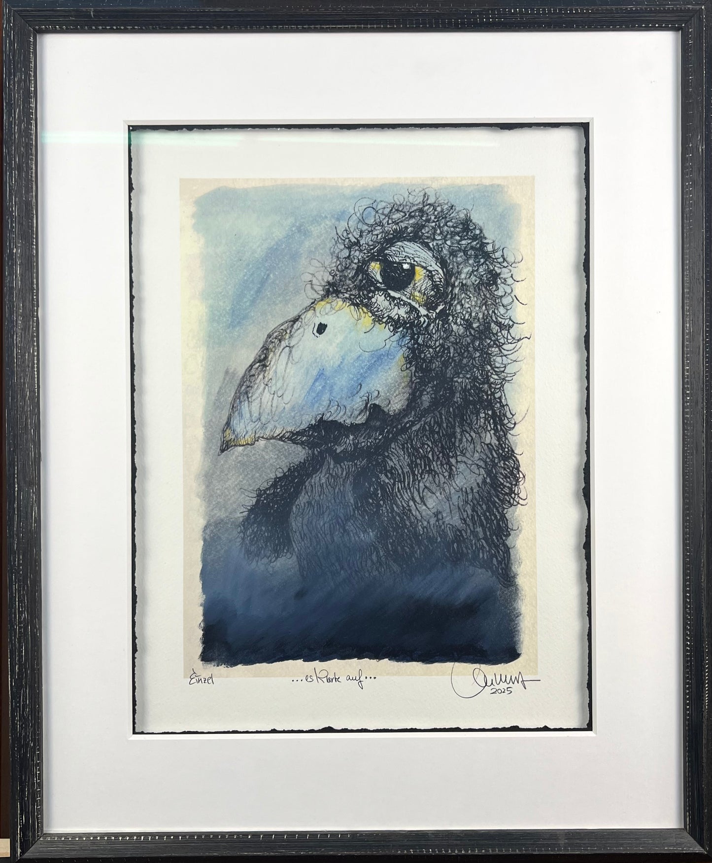 West, Ole, Es klarte auf, 29 x 21cm, Giclée übermal. Öl