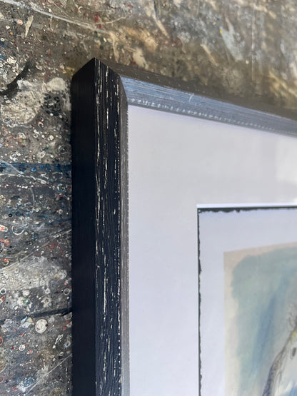 West, Ole, Es klarte auf, 29 x 21cm, Giclée übermal. Öl