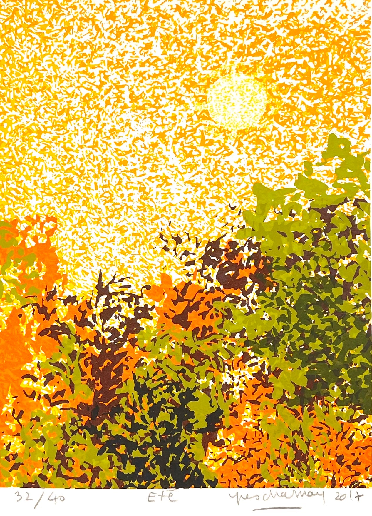 Charney, Yves, Etè, 38 x 29cm, 32/40, Siebdruck, 2017