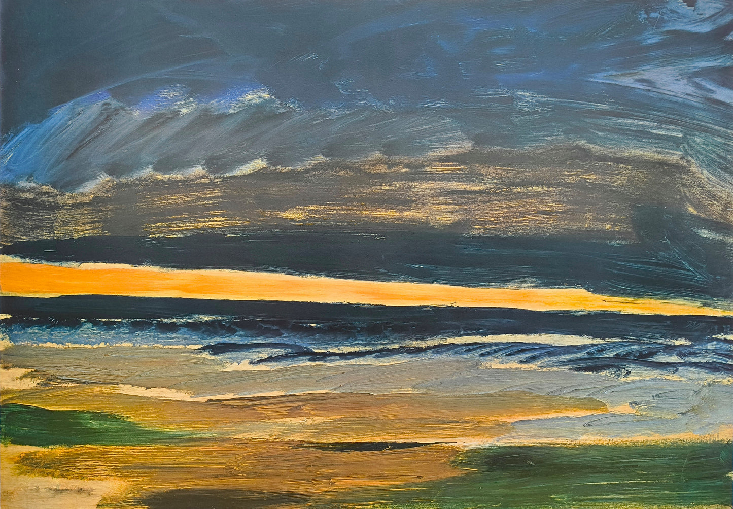 Sprotte, Siegward, Farbfolgen schaffen Landschaft 1994, Serigraphie sign. + num. V/XXV, 48 x 68,5 cm