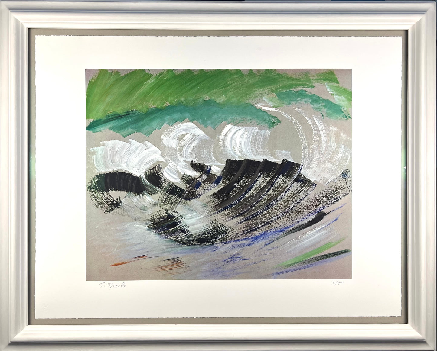 Sprotte, Siegward, Farbfolgen schaffen Landschaft, 64 x 82,5cm, 3/75, Serigraphie