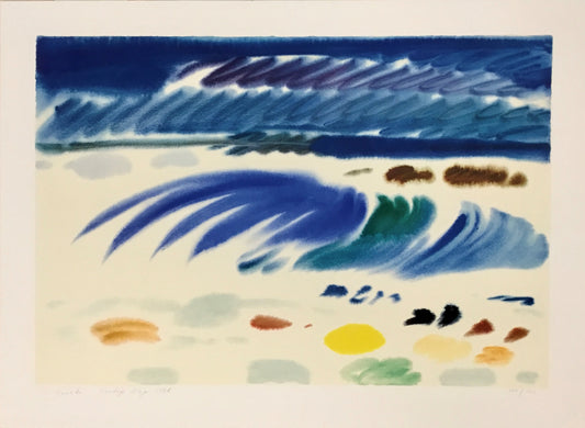 Sprotte, Siegward, Farbige Woge, 54,5 x 80 cm, 74/200, Serigraphie, 1986
