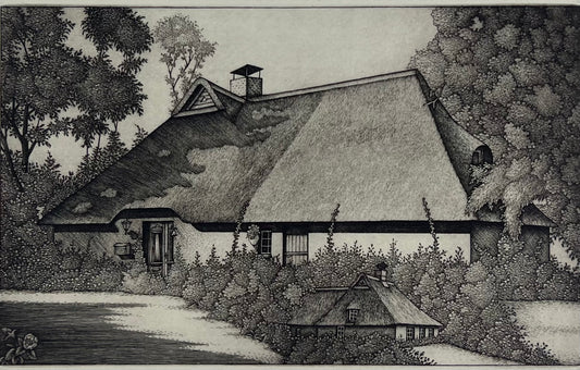 Froese, Peter, Fedderingen - Rosenhaus, 9,8 x 15,9cm, Kupferstich, 2000
