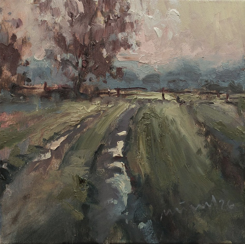 Meinel, Mathias, Feldweg, 30 x 30cm, Öl auf Leinw., 2026