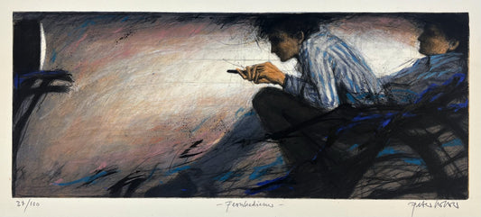 Wever, Peter, Fernbediener, 32,5 x 79,5cm, 37/100, Radierung