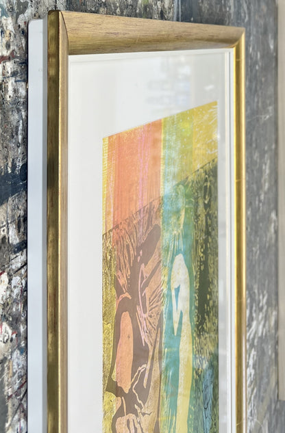 Mott-Dreizler, Gisela, Feuermann und Regentrude, 64,5 x 33cm, Holzschnitt