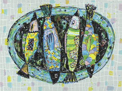 Grimm, Max, Fische, 21 x 28cm, 40/40, Siebdruck