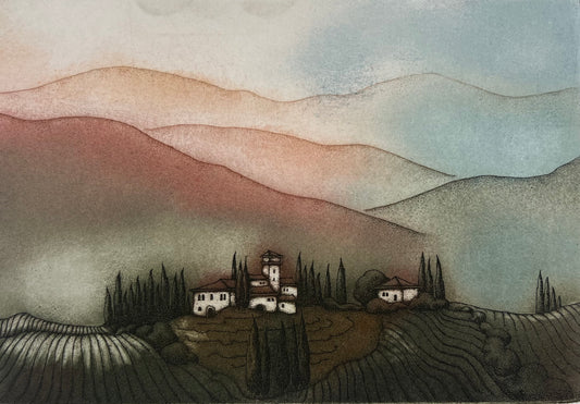 Fischer-Davidowski, Toskana, 10,4 x 15,3cm, Lithografie