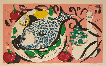 Szczesny, Stefan, Fish-Birthday Suite, 38 x 56cm, 26/120, Lithografie