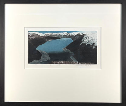 Werkmeister, Wolfgang, Fjordlandschaft VII, 19 x 38,7cm, 28/100, Radierung, 1983