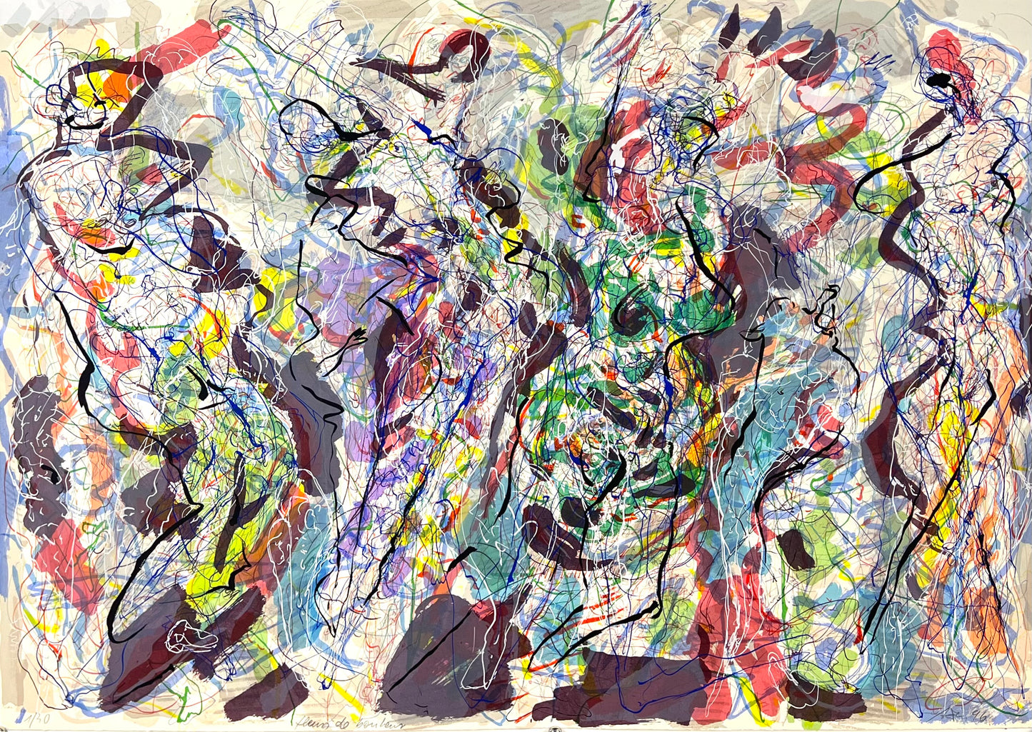 Dress, Andreas, Fleurs de bonheur, 63 x 90cm, 1/30, Siebdruck, 1996