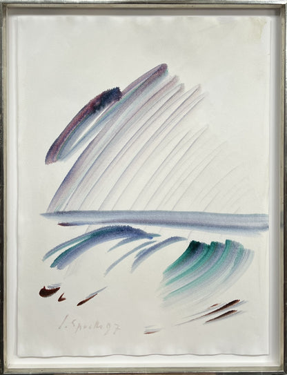 Sprotte, Siegward, Fließendes Geschehen, Gouache auf Fabriano, 75,5 x 56,2 cm